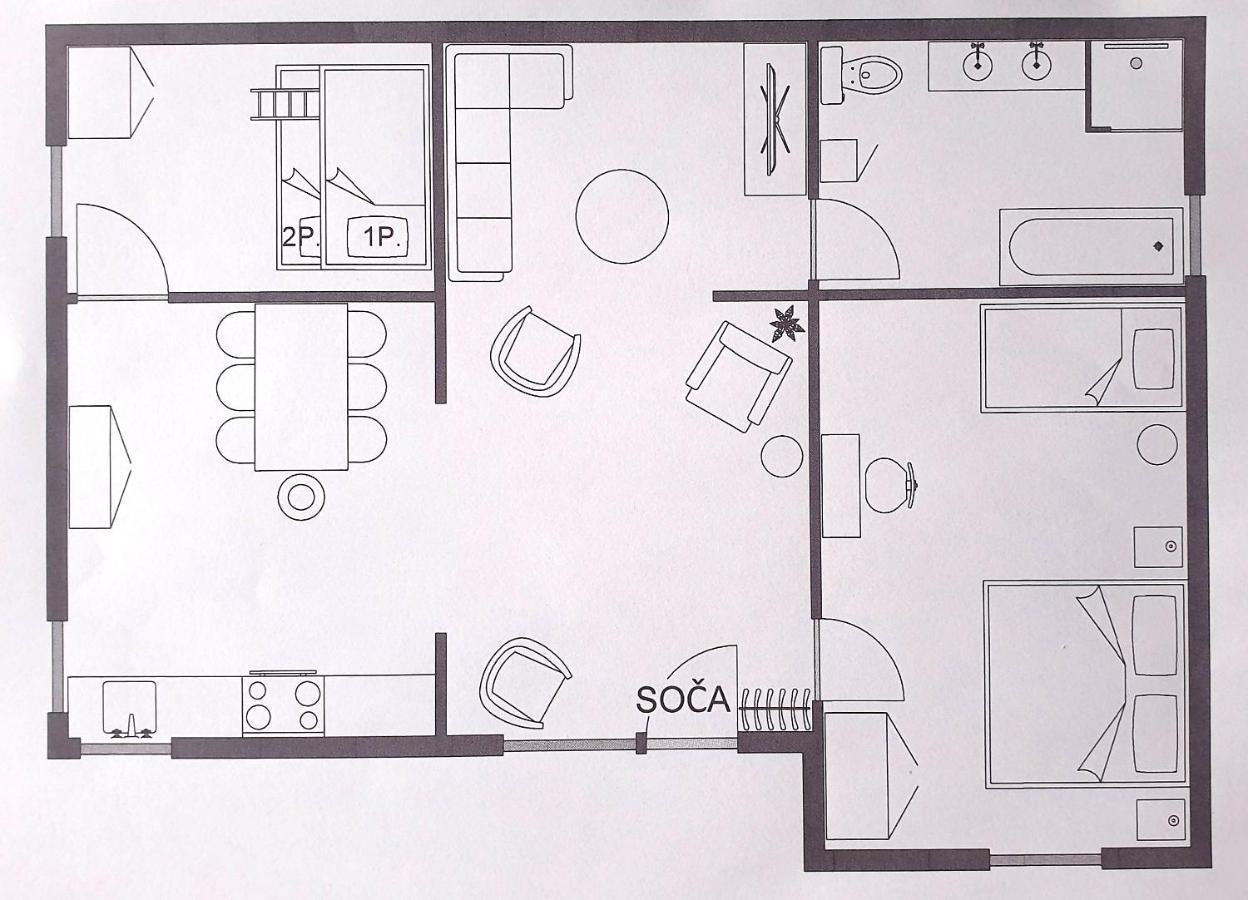 Appartement Hisa Lojz à Zaga Extérieur photo